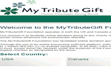 Tablet Screenshot of mytributegift.org